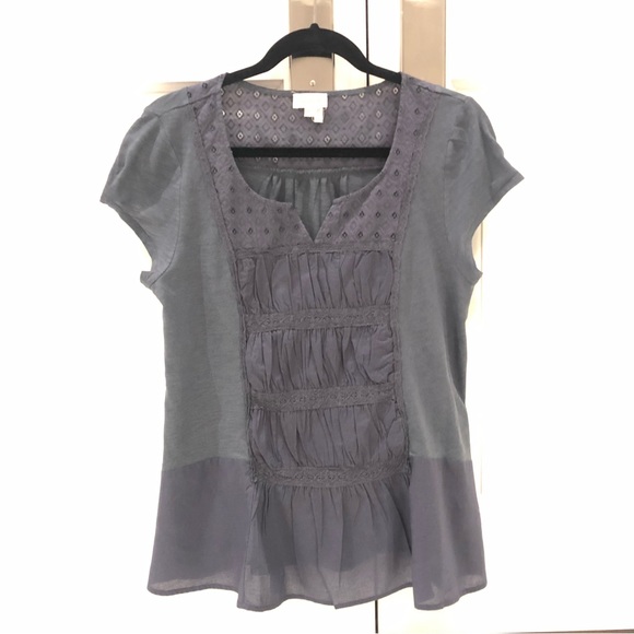 *HOST PICK* Meadow Rue by Anthropologie Embroidered Eyelet Top NWOT - Picture 1 of 8